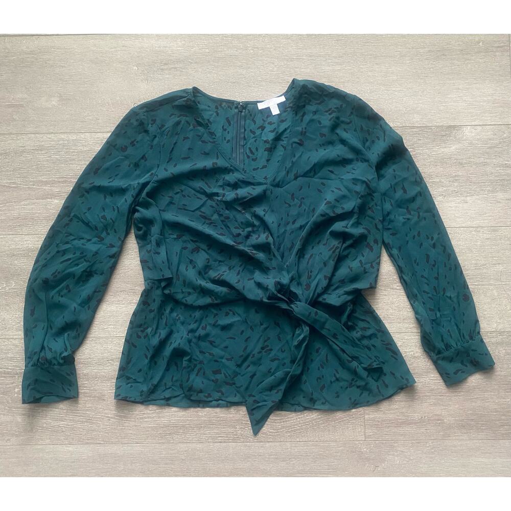 NWT Chelsea28 Green‎ Ponderosa Leopard Size Large